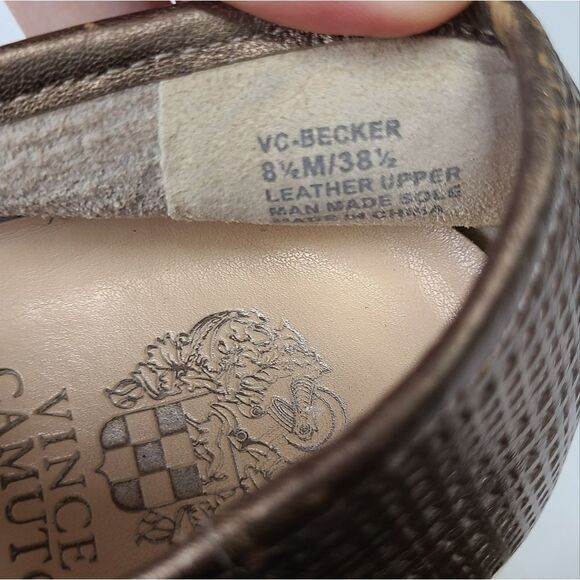 Vince Camuto Slip-On Golden Sneakers Size 8.5 - Picture 11 of 11